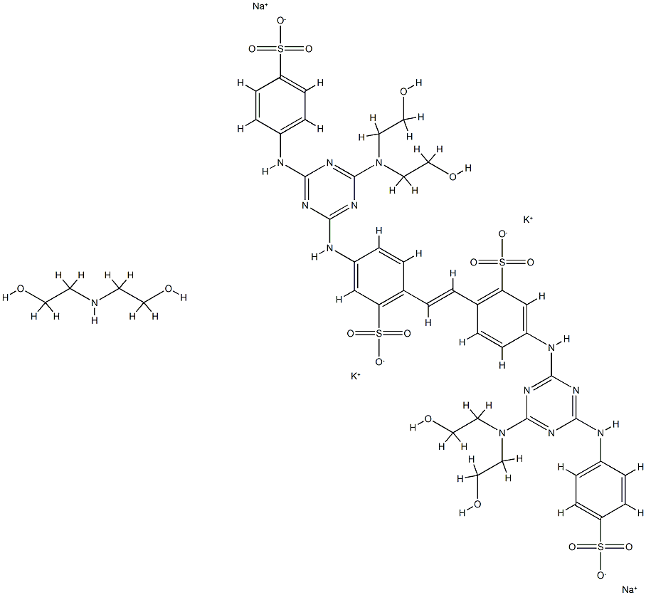 4,4'-bis[[4-[bis(2-hydroxyethyl)amino]-6-[(4-sulphophenyl)amino]-1,3,5-triazin-2-yl]amino]stilbene-2,2'-disulphonic acid, potassium sodium salt, compound with 2,2'-iminodiethanol