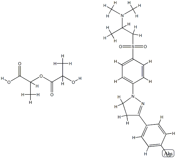 2-(lactoyloxy)propionic acid, compound with 2-[[4-[3-(4-chlorophenyl)-4,5-dihydro-1H-pyrazol-1-yl]phenyl]sulphonyl]-1,N,N-trimethylethylamine (1:1)