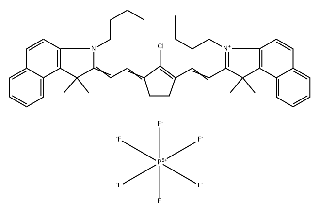 3-Butyl-2-[2-[3-[2-(3-butyl-1,3-dihydro-1,1-dimethyl-2H-benz[e]indol-2-ylidene)ethylidene]-2-chloro-1-cyclopenten-1-yl]ethenyl]-1,1-dimethyl-1H-benz[e]indolium hexafluorophosphate (1:1)