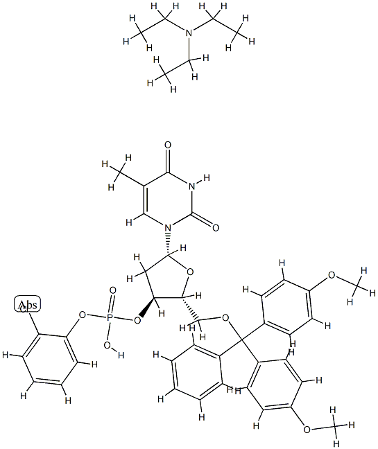 3'-Thymidylic acid, 5'-O-[bis(4-methoxyphenyl)phenylmethyl]-, mono(2-chlorophenyl) ester, compd. with N,N-diethylethanamine (1:1)