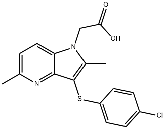 1H-Pyrrolo[3,2-b]pyridine-1-acetic acid, 3-[(4-chlorophenyl)thio]-2,5-dimethyl-