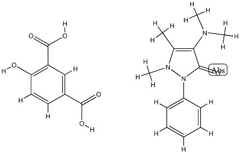 4-hydroxyisophthalic acid, compound with 4-(dimethylamino)-1,2-dihydro-1,5-dimethyl-2-phenyl-3H-pyrazol-3-one (1:1)