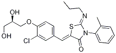 (5Z)-5-[[3-chloro-4-[(2R)-2,3-dihydroxypropoxy]phenyl]methylidene]-3-(2-methylphenyl)-2-propylimino-1,3-thiazolidin-4-one