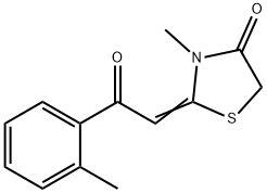 3-甲基-2-[2-(2-甲基苯基)-2-氧亚乙基]-1,3-噻唑烷-4-酮