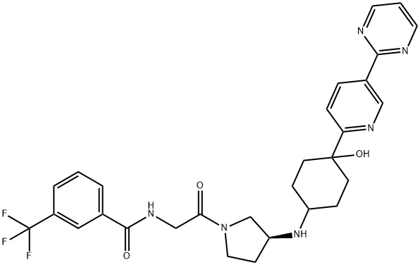 N-[2-[(3S)-3-[[4-羟基-4-[5-(嘧啶-2-基)吡啶-2-基]环己基]氨基]吡咯烷-1-基]-2-氧代乙基]-3-(三氟甲基)苯甲酰胺