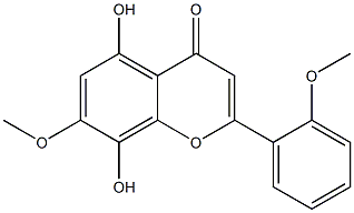 4H-1-Benzopyran-4-one, 5,8-dihydroxy-7-methoxy-2-(2-methoxyphenyl)-