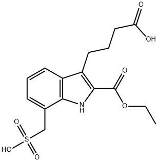 4-(2-(ethoxycarbonyl)-7-(sulfomethyl)-1H-indol-3-yl)butanoic acid