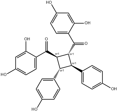 Methanone, [(1R,2R,3S,4S)-3,4-bis(4-hydroxyphenyl)-1,2-cyclobutanediyl]bis[(2,4-dihydroxyphenyl)-, rel- (9CI)