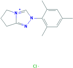 2-均三甲苯基-2,5,6,7-四氢吡咯并[2,1-C][1,2,4]三唑-4-鎓氯化物