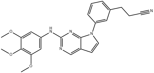 3-[2-[(3,4,5-Trimethoxyphenyl)amino]-7H-pyrrolo[2,3-d]pyrimidin-7-yl]benzenepropanenitrile