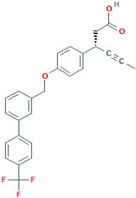 (S)-3-(4-((4'-(Trifluoromethyl)-[1,1'-biphenyl]-3-yl)methoxy)phenyl)hex-4-ynoic acid