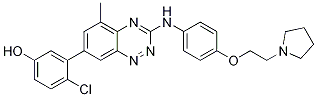 Phenol, 4-chloro-3-[5-Methyl-3-[[4-[2-(1-pyrrolidinyl)ethoxy]phenyl]aMino]-1,2,4-benzotriazin-7-yl]-