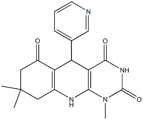 1,8,8-trimethyl-5-pyridin-3-yl-5,7,9,10-tetrahydropyrimido[4,5-b]quinoline-2,4,6-trione