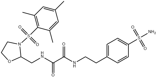 N-[2-(4-sulfamoylphenyl)ethyl]-N'-[[3-(2,4,6-trimethylphenyl)sulfonyl-1,3-oxazolidin-2-yl]methyl]oxamide