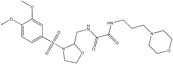 N'-[[3-(3,4-dimethoxyphenyl)sulfonyl-1,3-oxazolidin-2-yl]methyl]-N-(3-morpholin-4-ylpropyl)oxamide