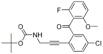 CARBAMIC ACID, [3-[4-CHLORO-2-(2-FLUORO-6-METHOXYBENZOYL)PHENYL]-2-PROPYNYL]-, 1,1-DIMETHYLETHYL ESTER