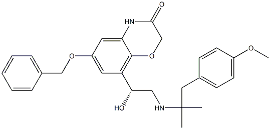 8-[(1R)-1-Hydroxy-2-[[2-(4-methoxyphenyl)-1,1-dimethylethyl]amino]ethyl]-6-(phenylmethoxy)-2H-1,4-benzoxazin-3(4H)-one