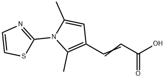 2-Propenoic acid, 3-[2,5-dimethyl-1-(2-thiazolyl)-1H-pyrrol-3-yl]-