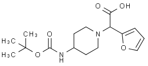 2-(4-Boc-aminopiperidin-1-yl)-2-(furan-2-yl)acetic acid