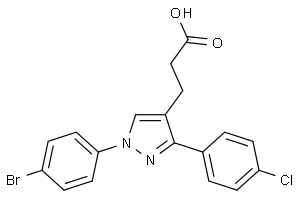 1-(4-溴苯基)-3-(4-氯苯基)吡唑-4-丙酸