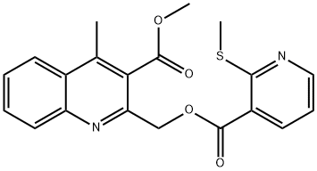 methyl 4-methyl-2-{[2-(methylsulfanyl)pyridine-3-carbony loxy]methyl}quinoline-3-carboxylate