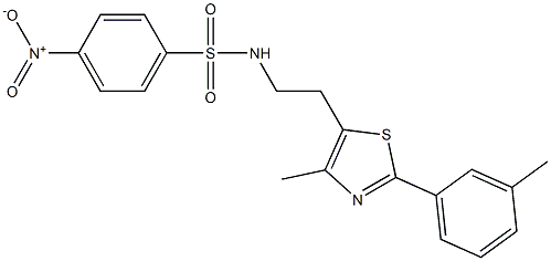 N-[2-[4-methyl-2-(3-methylphenyl)-1,3-thiazol-5-yl]ethyl]-4-nitrobenzenesulfonamide