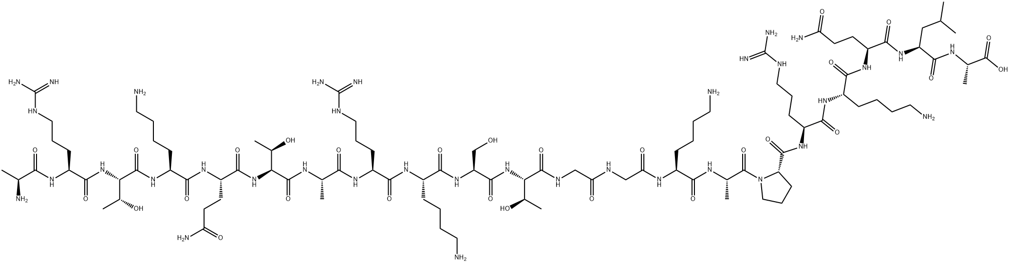 L-Alanine, L-alanyl-L-arginyl-L-threonyl-L-lysyl-L-glutaminyl-L-threonyl-L-alanyl-L-arginyl-L-lysyl-L-seryl-L-threonylglycylglycyl-L-lysyl-L-alanyl-L-prolyl-L-arginyl-L-lysyl-L-glutaminyl-L-leucyl-