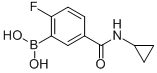 N-CYCLOPROPYL 3-BORONO-4-FLUOROBENZAMIDE