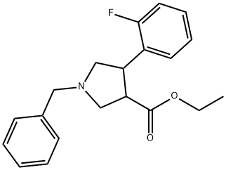 3-Pyrrolidinecarboxylic acid, 4-(2-fluorophenyl)-1-(phenylmethyl)-, ethyl ester