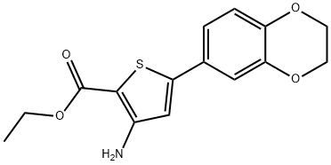 2-Thiophenecarboxylic acid, 3-amino-5-(2,3-dihydro-1,4-benzodioxin-6-yl)-, ethyl ester