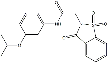 N-(3-propan-2-yloxyphenyl)-2-(1,1,3-trioxo-1,2-benzothiazol-2-yl)acetamide