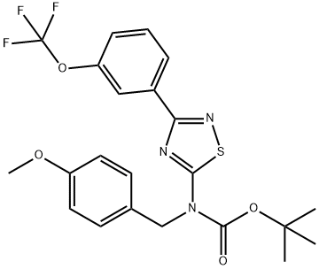 Carbamic acid, [(4-methoxyphenyl)methyl][3-[3-(trifluoromethoxy)phenyl]-1,2,4-thiadiazol-5-yl]-, 1,1-dimethylethyl ester (9CI)