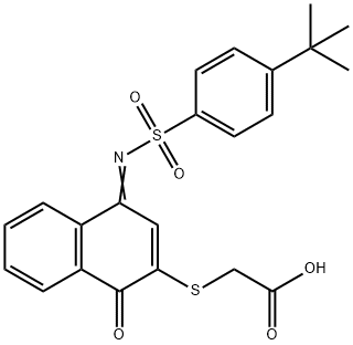 Acetic acid, 2-[[4-[[[4-(1,1-dimethylethyl)phenyl]sulfonyl]imino]-1,4-dihydro-1-oxo-2-naphthalenyl]thio]-