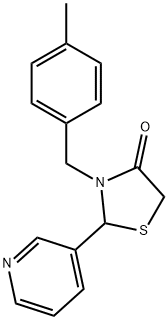 3-(4-methylbenzyl)-2-(3-pyridyl)-1,3-thiazolan-4-one