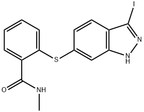 2-(3-碘-1H-吲唑-6-取代巯基)-N-甲基苯甲酰胺