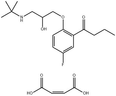 (±)-1-[2-[3-(tert-butylamino)-2-hydroxypropoxy]-5-fluorophenyl]butan-1-one maleate