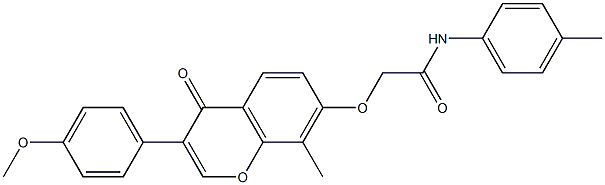 2-[3-(4-methoxyphenyl)-8-methyl-4-oxochromen-7-yl]oxy-N-(4-methylphenyl)acetamide