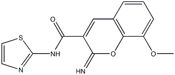 2-imino-8-methoxy-N-(1,3-thiazol-2-yl)chromene-3-carboxamide