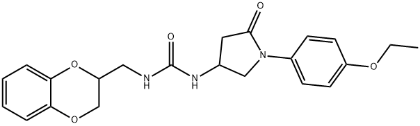 1-(2,3-dihydro-1,4-benzodioxin-3-ylmethyl)-3-[1-(4-ethoxyphenyl)-5-oxopyrrolidin-3-yl]urea