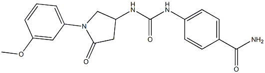 4-[[1-(3-methoxyphenyl)-5-oxopyrrolidin-3-yl]carbamoylamino]benzamide