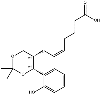 5-Heptenoic acid, 7-[(4R,5S)-4-(2-hydroxyphenyl)-2,2-dimethyl-1,3-dioxan-5-yl]-, (5Z)-rel-