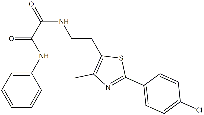 N-[2-[2-(4-chlorophenyl)-4-methyl-1,3-thiazol-5-yl]ethyl]-N'-phenyloxamide