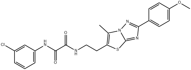 N'-(3-chlorophenyl)-N-[2-[2-(4-methoxyphenyl)-6-methyl-[1,3]thiazolo[3,2-b][1,2,4]triazol-5-yl]ethyl]oxamide