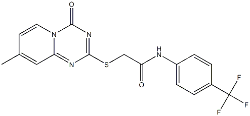 2-(8-methyl-4-oxopyrido[1,2-a][1,3,5]triazin-2-yl)sulfanyl-N-[4-(trifluoromethyl)phenyl]acetamide