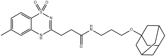 4H-1,2,4-Benzothiadiazine-3-propanamide, 6-methyl-N-[3-(tricyclo[3.3.1.13,7]dec-1-yloxy)propyl]-, 1,1-dioxide