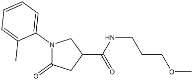 N-(3-methoxypropyl)-1-(2-methylphenyl)-5-oxopyrrolidine-3-carboxamide