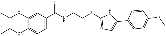 3,4-diethoxy-N-[2-[[5-(4-methoxyphenyl)-1H-imidazol-2-yl]sulfanyl]ethyl]benzamide