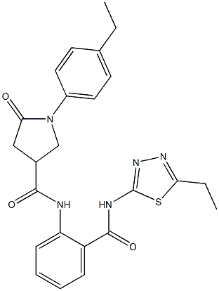 1-(4-ethylphenyl)-N-[2-[(5-ethyl-1,3,4-thiadiazol-2-yl)carbamoyl]phenyl]-5-oxopyrrolidine-3-carboxamide