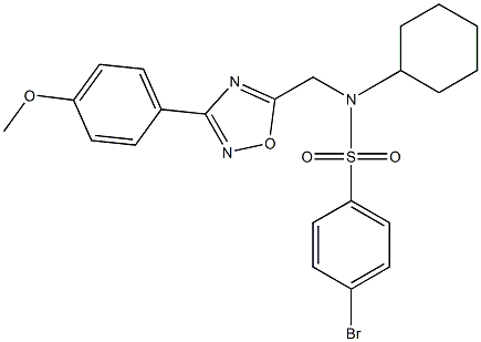 4-bromo-N-cyclohexyl-N-[[3-(4-methoxyphenyl)-1,2,4-oxadiazol-5-yl]methyl]benzenesulfonamide