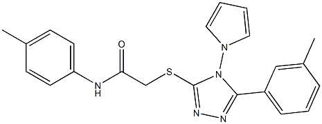 N-(4-methylphenyl)-2-[[5-(3-methylphenyl)-4-pyrrol-1-yl-1,2,4-triazol-3-yl]sulfanyl]acetamide